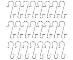 Supla 150 Pcs Edelstahl Ornament Haken Weihnachten Ornament Kleiderbügel S Haken Weihnachtsbaum Aufhänger
