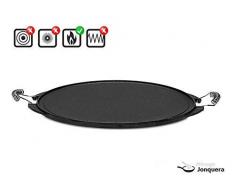 Vaello La Valenciana Grillplatte aus Gusseisen, rund, silberfarben, gusseisen, silber, 32 cm