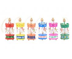 Gabrine Nussknacker Soldat, Weihnachtsdekoration, 6 Stück One Size Horse Sets