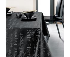 Torchons & Bouchons Geschirrtücher & Stöpsel Tischdecke rechteckig Beschichtete Baumwolle schwarz Salz und Pfeffer 250 x 150