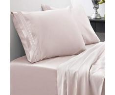 Sweet Home Collection 1800 Fadenzahl Bettwäsche Set - weiche ägyptische Qualität gebürstete Mikrofaser hypoallergen Bettwäsche Set mit Bettlaken, 2 Kissenbezügen Bettlaken-Set Twin XL hellblau