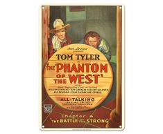 Pacifica Island Art Filmposter Phantom of The West Section 4 Tom Tyler Vintage Film Poster c.1931 Kunstdruck 8 x 12 in Tin Sign Mehrfarbig