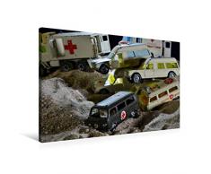 Premium Textil-Leinwand 90 x 60 cm Quer-Format Spielzeug Sanitäts - Transporter | Wandbild, HD-Bild auf Keilrahmen, Fertigbild auf hochwertigem Vlies, Leinwanddruck von Ingo Laue