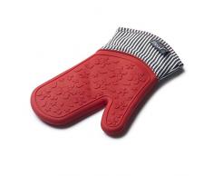 Zeal Silikon Heavy Duty einzigen Streifen Ofenhandschuh Handschuh, Baumwolle, Rot, 28,4 x 18,5 x 2 cm