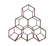 Pusher Di-Vino Wine Rack Weinregal für 6 Personen, Rot