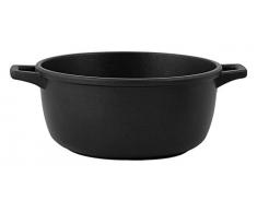 H+H EX Chef Stielkasserolle antihaftbeschichtet mit 2 Griffen, Aluminium, schwarz