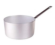 Pentole Agnelli Kasserolle aus Aluminium mit Griff, Edelstahl 22 cm
