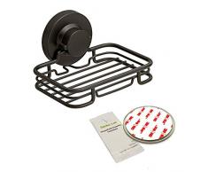 Gecko-Loc rostfreie schwarze Seifenschale – Vakuum Saugnapf – Halter für Dusche oder Bad