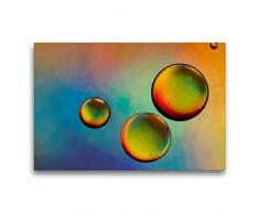 Premium Textil-Leinwand 75 x 50 cm Quer-Format Farbrausch mit Öl und Wasser 02 | Wandbild, HD-Bild auf Keilrahmen, Fertigbild auf hochwertigem Vlies, Leinwanddruck von Veronika Rix