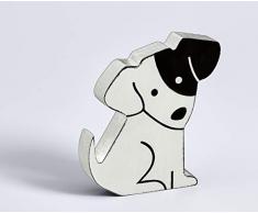 Dekofigur Hund, weiß, Höhe 10 cm