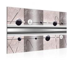 Bild Abstrakt Wandbild Vlies - Leinwand Bilder XXL Format Wandbilder Wohnzimmer Wohnung Deko Kunstdrucke Rosa Grau 1 Teilig - MADE IN GERMANY - Fertig zum Aufhängen 103714a