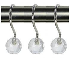 Daniel s Bath & Beyond 12-teilig rund Ball Dusche Haken, 5,1 x 3,8 cm