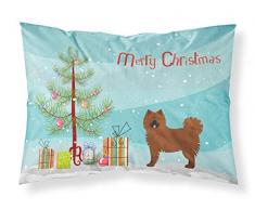 Carolines Treasures Kissenbezüge, Motiv: Eurasier oder Eurasier, Weihnachtsbaum, Stoff, Mehrfarbig