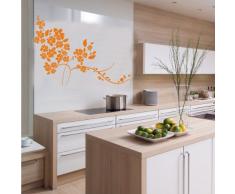 INDIGOS 4052166144032 Wandtattoo w657 sehr schöne Blume Wandaufkleber 120 x 87 cm, orange