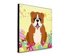 Carolines Treasures Wanddekoration Ostereier, Englische Bulldogge, Rot/Weiß, Mehrfarbig