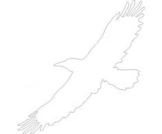 INDIGOS 4250380555164 Wandtattoo w067 Adler / Vogel 80 x 76 cm, weiß