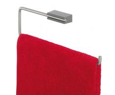 Tiger Cliqit Handtuchring aus Edelstahl gebürstet, Wandbefestigung ABS Kunststoff, grau