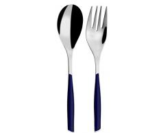 Bugatti glbu-021 F11/12 Glamour Set 2 teilig Tafelservice, San/Stahl Blau Marin 25 x 12 x 3 cm