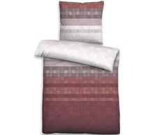 biberna 0636055 Mako-Satin Bettwäsche Garnitur mit Kopfkissenbezug (Baumwolle) 1x 135x200 cm + 1x 80x80 cm, gelb