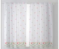 Cardenal Textil Küchenvorhang, Voile Pack 2 100 x 140 cm grün