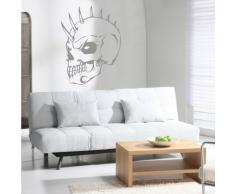INDIGOS 4052166176095 Wandtattoo W935 Punkrock Dämon Wandaufkleber 80 x 60 cm, silber