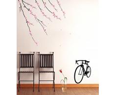 Ambiance-Live Wandtattoo Blumen und Fahrrad