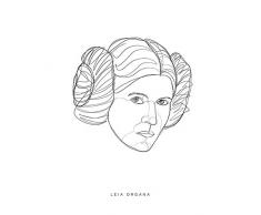 Komar Wandbild Star Wars Classic Force Faces Leia | Kinderzimmer, Jugendzimmer, Dekoration, Kunstdruck | ohne Rahmen | WB101-40x50 | Größe: 40 x 50 cm (Breite x Höhe)