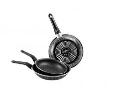 Magefesa Jordan Pfannenset, Stahl, emailliert, Schwarz