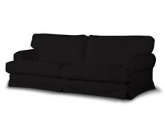 FRANC-TEXTIL 666-702-09 Ekeskog Sofabezug nicht ausklappbar, Cotton Panama, schwarz