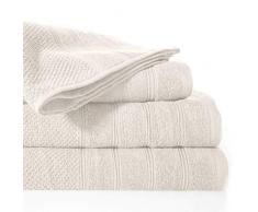 Design91 Frottier Handtuch Creme 100% Baumwolle Duschtuch Badetuch Badezimmer, 70x140cm