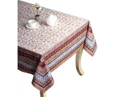 Maison d Hermine Fair Isle Tischdecke aus 100 % Baumwolle für Küche, Esszimmer, Tischdekoration, Partys, Hochzeiten, Frühling und Sommer Rectangle (60X108)