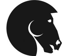 INDIGOS 4051095055266 Wandtattoo w615 Pferd Wandaufkleber in 3 Größen, 120 x 66 cm, schwarz