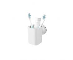 Umbra Flex Sure-Lock Zahnbürstenhalter und Aufbewahrungsbecher, Weiß
