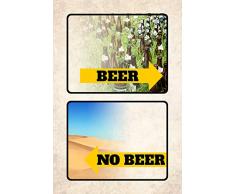 Schatzmix Bild No Beer Metallschild Wanddeko 20x30 cm tin Sign Blechschild, Blech, Mehrfarbig