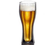 Ambition 96862 2 x 400 ml Doppelwandige Biergläser Mia Gläser Set Thermoglas Bierseidel temperaturenfest perfekte Geschenkidee