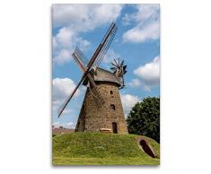 Premium Textil-Leinwand 80 x 120 cm Hoch-Format Greftmühle, Wallholländer, Windmühle, Nordhemmern | Wandbild, HD-Bild auf Keilrahmen, Fertigbild auf hochwertigem Vlies, Leinwanddruck von Barbara Boensch
