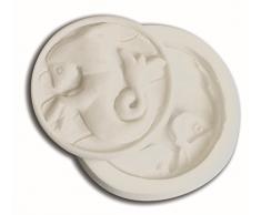 silikomart 71.248.00.0096 Backform für Kuchen SLK148 Widder, Silikon, Weiß