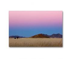 Premium Textil-Leinwand 90 x 60 cm Quer-Format Morgens in der Namib in Afrika | Wandbild, HD-Bild auf Keilrahmen, Fertigbild auf hochwertigem Vlies, Leinwanddruck von Sandra Schaenzer