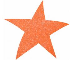 Petras Bastel News 50 x Sterne 40 mm aus Gliterfilz Farbe: orange Streudeko, Fliz, 18 x 12 x 3 cm