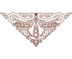 INDIGOS 4051095026075 Wandtattoo w256 Ornament, Ranken 80 x 38 cm, braun