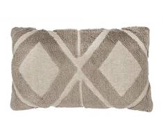 Creative Co-op Lendenkissen, Baumwollmischung, Chenille, Taupe