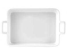 H+H 85924. Auflaufform rechteckig mit Griffen, Porzellan, Weiß