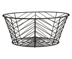 Premier Housewares Vertex Aufbewahrungskorb, Eisen, Schwarz, , 28x28x12