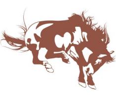 INDIGOS 4051095050285 Wandtattoo w606 feueriges Pferd 96 x 53 cm Wandaufkleber in 3 Größen, braun