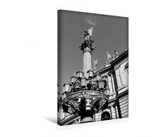 Premium Textil-Leinwand 30 x 45 cm Hoch-Format Detailreiche Laterne mit Statue am Rudolfinum | Wandbild, HD-Bild auf Keilrahmen, Fertigbild auf hochwertigem Vlies, Leinwanddruck von happyroger