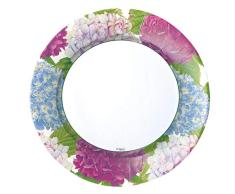 Caspari Hortensie Garten Abendessen Teller 8 Stück, Papier, blau, 25,4 x 3 x 25,4 cm