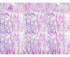 P&D Scheibengardine Frange 90 x 250 cm, Mehrfarbig