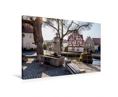 Premium Textil-Leinwand 90 x 60 cm Quer-Format Der Brunnen von Stammheim | Wandbild, HD-Bild auf Keilrahmen, Fertigbild auf hochwertigem Vlies, Leinwanddruck von Hans Will