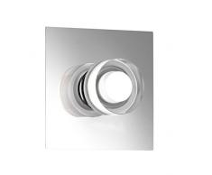 WOFI Wandleuchte SPA-Line, 1-flammig Serie Lorient Energieeffizenzklasse A+ Schutzart IP23, Kelvin 3000, Lumen 400, 1 x LED / 4 W, 11 x 11 cm, nickel matt/chrom 4848.01.54.0044