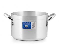 Pardini Albergo Hohe Kasserolle mit 2 Griffen, Aluminium, Grau, 50 cm